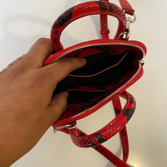New BALENCIAGA logo Print  Python Leather mini bag Satchel Strap Handbag - Picture 6 of 14